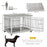 Dog Crate Furniture, Indoor Dog Kennel Side End Table w/ Soft Washable Cushion, Lockable Door, for Small and Medium Dogs