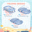 ZONEKIZ Foldable Baby Bath Tub, Bath Tub with Non-Slip Support, Cushion Pad, Drain Plugs, Shower Head Holder, for Newborn to 6 Years - Blue