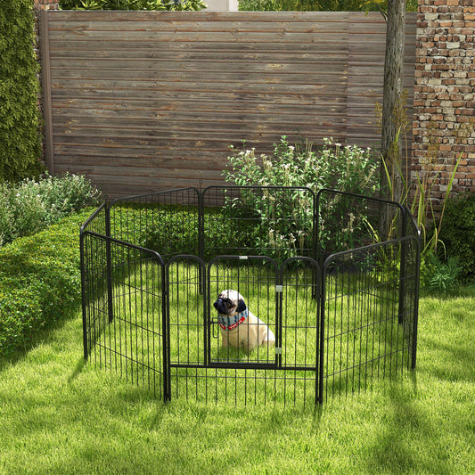 Heavy Duty Puppy Play Pen, 8 Panels Pet Exercise Pen for Indoors, Outdoors, Pet Playpen for Medium, Small Dogs, 79Hcm