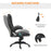 HOMCOM Executive Office Chair with Massage and Heat, High Back PU Leather Massage Office Chair With Tilt and Reclining Function, Black