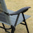Set of 2 Portable Folding Recliner Metal Outdoor Patio Chaise Lounge Chairs with Adjustable Backrest, Grey