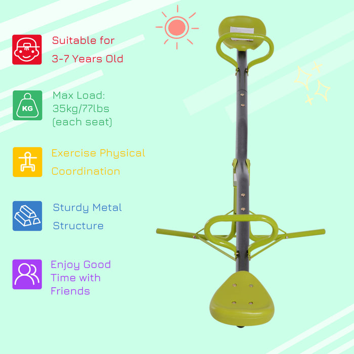 Kids Children 360 Degree Rotating Seesaw Swivel Playground Equipment Garden Outdoor Indoor