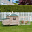 Chicken Coop with Run Hen House Poultry Coops Cages Pen Outdoor Backyard with Nesting Box 196 x 76 x 97cm Natural