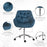 Home Office Chair Velvet Ergonomic Computer Chair Comfy Desk Chair with Adjustable Height, Arm and Back Support, Blue