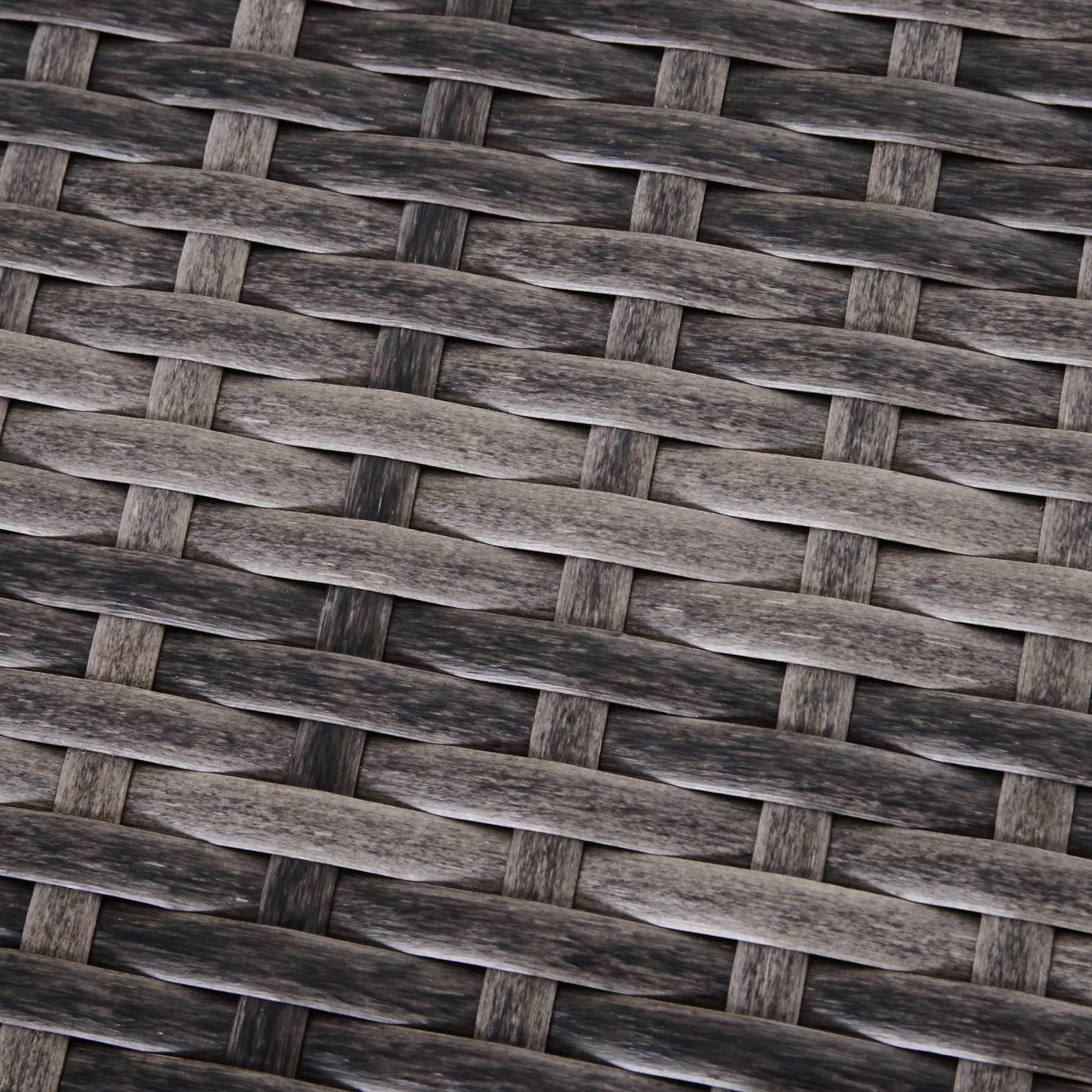 3PC Rattan Garden Furniture Storage Set 4 Seater Wicker Coffee Table Conservatory Sun Lounger Reclining Set Outdoor Weave with Cushion Grey