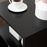 Coffee End Table S shape 2 Tier Storage Shelves Organizer Versatile Home office furniture (Black)