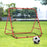 Rebounder Net W/PE Mesh Metal Tube, 96W x 80D x 96Hcm- Red and Black