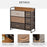 7-Drawer Dresser, Fabric Chest of Drawers, 3-Tier Storage Organizer for Bedroom Hallway Entryway, Tower Unit with Steel Frame Wooden Top