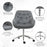 Swivel Chair Chair Velvet Ergonomic Computer Chair Comfy Desk Chair w/ Adjustable Height, Arm and Back Support, Dark Grey