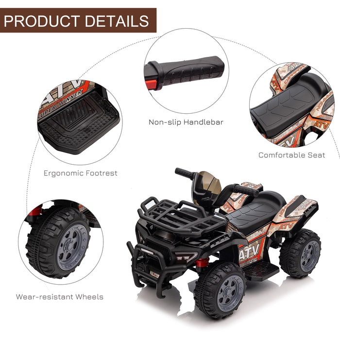 Electric Ride-on Quad Bike - Black