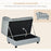 Dog Sofa with Storage, Pet Chair for Small Dogs, Cat Couch with Soft Cushion, Grey, 76 x 45 x 41.5 cm