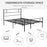 Double Metal Bed Frame Solid Bedstead Base with Headboard and Footboard, Metal Slat Support and Underbed Storage Space, Bedroom Furniture