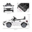 AIYAPLAY Mercedes Benz SLC 300 Licensed 12V Kids Electric Ride On Car with Parental Remote Two Motors Music Light Suspension Wheel for 3-6 Year White