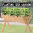 Wooden Planter Raised Bed Container Garden Plant Stand Vegetable Flower Box with Liner 100 L x 70 W x 80 H cm