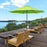 Outsunny 2.7M Patio Parasol Sun Umbrella, Tilt Shade Shelter Canopy with Crank 8 Ribs Aluminium Frame, Green