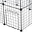 Guinea Pig Playpen Rabbit Playpen Metal Wire Fence Indoor Outdoor Small Animal Cage 36 Panel Enclosure Black