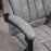 Home Office Chair Microfibre Desk Chair with Reclining Function Armrests Swivel Wheels Footrest Grey