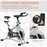 HOMCOM Indoor Cycling Exercise Bike Quiet Drive Fitness Stationary, 15KG Flywheel Cardio Workout Bicycle, Adjustable Seat& Resistance, w/LCD Monitor, Bottle Holder