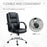 High Back Swivel Chair, PU Leather Executive Office Chair with Padded Armrests, Adjustable Height, Tilt Function, Black