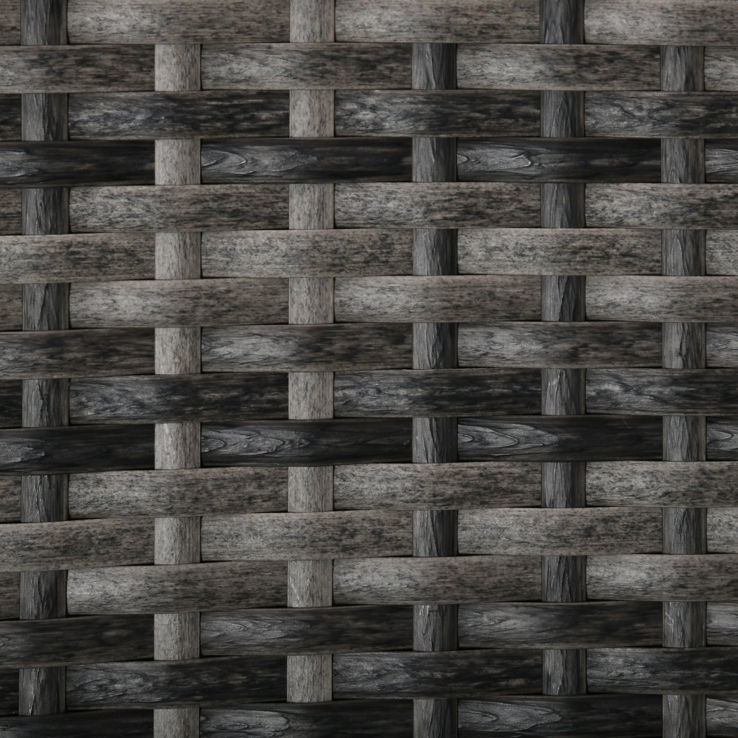 Stylish 3 Piece Outdoor Rattan Bistro Set with Cushions in Mixed Grey