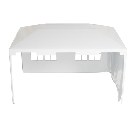 Warehouse Clearance - Outsunny 3 x 4 m Garden Gazebo Shelter Marquee Party Tent with 2 Sidewalls for Patio Yard Outdoor - White