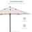 Outsunny 2m Patio Parasols Umbrellas, Outdoor Sun Shade with 6 Sturdy Ribs for Balcony, Bench, Garden, Cream White