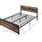 Full Bed Frame with Headboard & Footboard, Strong Slat Support Twin Size Metal Bed w/ Underbed Storage Space, No Box Spring Needed