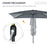 Outsunny 3x2m Patio Parasol Garden Umbrellas Canopy with Aluminum Tilt Crank Rectangular Sun Shade Steel, Grey