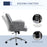 Swivel Ergonomic Office Chair Mid Back Desk Chair for Home Study Bedroom, Light Grey