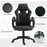 Computer Chair Faux Leather High Back Home Office Chair, Swivel Chair w/ Wheels Armrests, Black