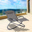 Outdoor Orbital Lounger Zero Gravity Patio Chaise Foldable Rocking Chair w/ Pillow Grey