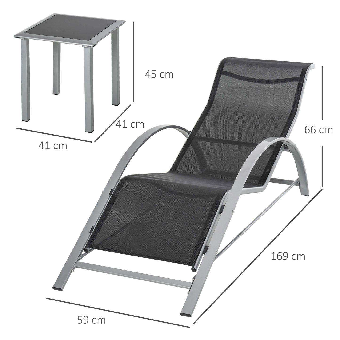 Outdoor Lounge Chair Set