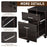 2-Drawer Mobile File Cabinet,Locking Office Filing Cabinet with 5 Wheels, Rolling Storage Hanging Legal Letter Files Cupboard, Black