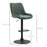 Retro Bar Stools Set of 2, Adjustable Kitchen Stool, Upholstered Bar Chairs with Back, Swivel Seat, Green