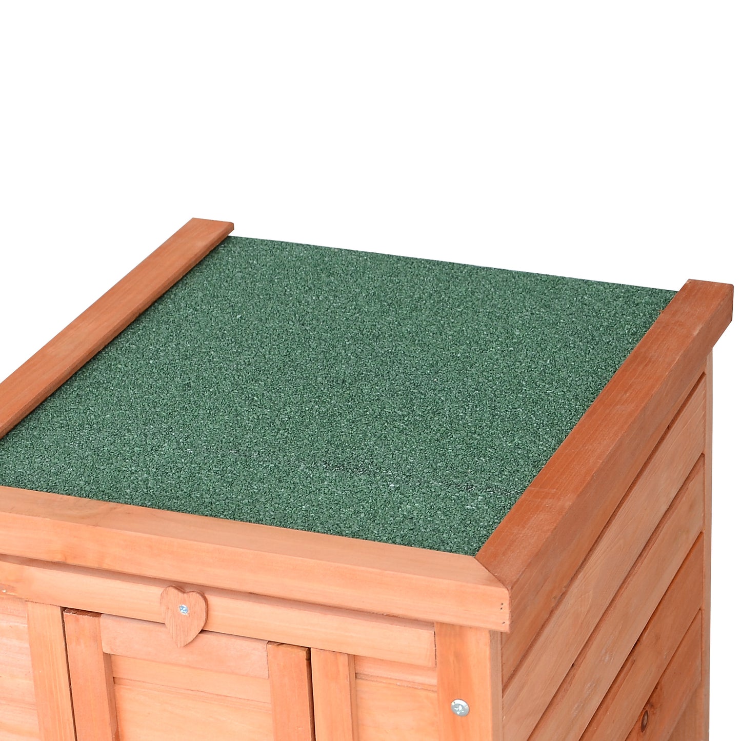 Wooden Rabbit Hutch Outdoor, Cat House, Guinea Pig Hutch, Rabbit Hideaway, Bunny Cage Small Animal House 51 x 42 x 43 cm, Natural