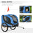 Steel Dog Bike Trailer Pet Cart Carrier for Bicycle Kit Water Resistant with Hitch Coupler Travel Black and Blue