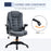 Ergonomic Swivel Chair Comfortable Desk Chair with Armrests Adjustable Height Reclining and Tilt Function Dark Grey