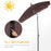 Aluminum Umbrella Parasol-Brown