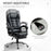 Executive Office Chair, All-round Adjustable PU Leather Home Office Chair with Swivel Wheels, Reclining Backrest, Retractable Footrest, Black