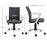 Swivel Chair Linen Computer Desk Chair Home Study Task Chair with Wheels, Arm, Adjustable Height, Dark Grey