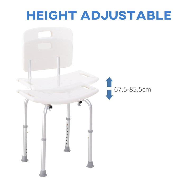 Bath Chair Shower Stool Safety Seat Bathroom Adjustable Positions Elderly Aids