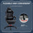 Racing Gaming Chair with Swivel Wheel, Footrest, Faux Leather Recliner Gamer Desk for Home Office, Black