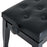 HOMCOM Faux Leather Piano Stool Height Adjustable Keyboard Bench Dressing Table Seat 64(L) x 35(W) x 45/55(H)cm, Black