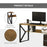 Writing Desk Computer Table Home Office PC Laptop Workstation Storage Shelf Black Brown Wood Effect