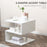 Coffee End Table S shape 2 Tier Storage Shelves Organizer Versatile Home office furniture (White)