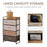 5-Drawer Dresser Tower 3-Tier Storage Organizer with Steel Frame Wooden Top for Bedroom Hallway Closets