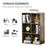 Cubic Cabinet Bookcase Shelves Storage Display for Study, Living Room, Home, office, Rustic Brown