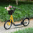 Kids Kick Scooter Teen Ride On Children Scooter with Adjustable Handlebar 2 Brakes Basket Cupholder Mudguard 16" Inflatable Rubber Tyres Orange