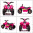 6V Kids Electric Ride on Car ATV Toy Quad Bike Four Big Wheels w/ Forward Reverse Functions Toddlers for 18-36 Months Old Pink