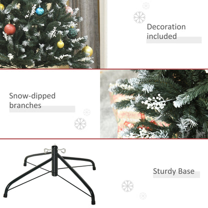 6ft Snow-Tipped Artificial Christmas Tree with White Berries